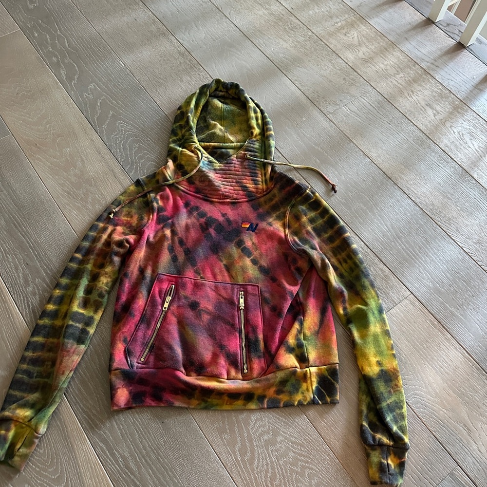 Aviator Nation Multicolor Tie-Dye Hoodie